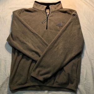 oversized quarter-zip with olympic embroidery